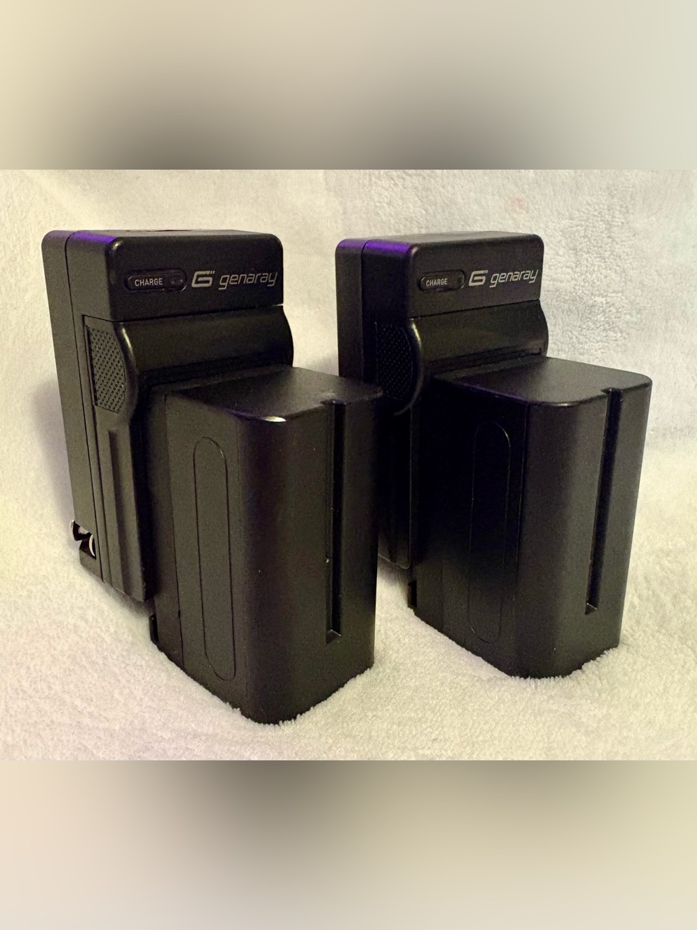 Genaray Rechargeable Video Camera Charger & Batteries (Pair)
